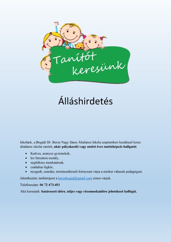 Álláshirdetés